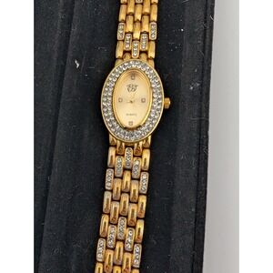 Elizabeth Taylor Watch White Diamonds Collection 7.5" Band w/ Box- New Battery